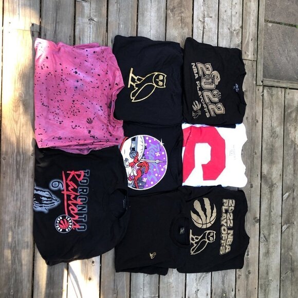 LOT OF 8 OVO Shirts Large Octobers Very Own X Toronto Raptors - Picture 2 of 6